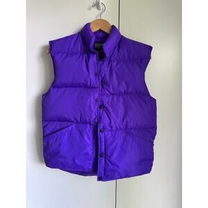 Lands' End Vintage down Puffer Vest Purple Size Small Unisex Outdoor Camping